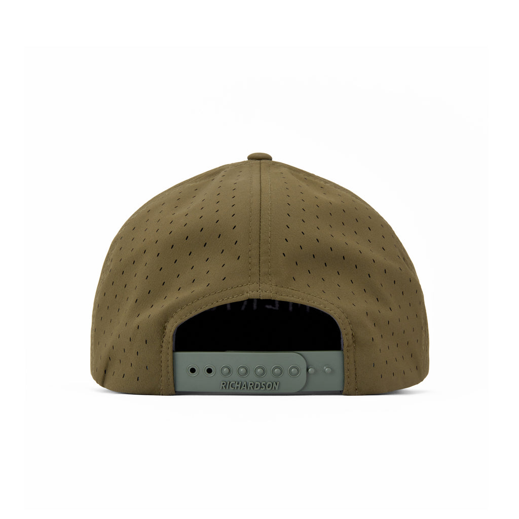 Seven Panel “America” Trucker Cap - Moss